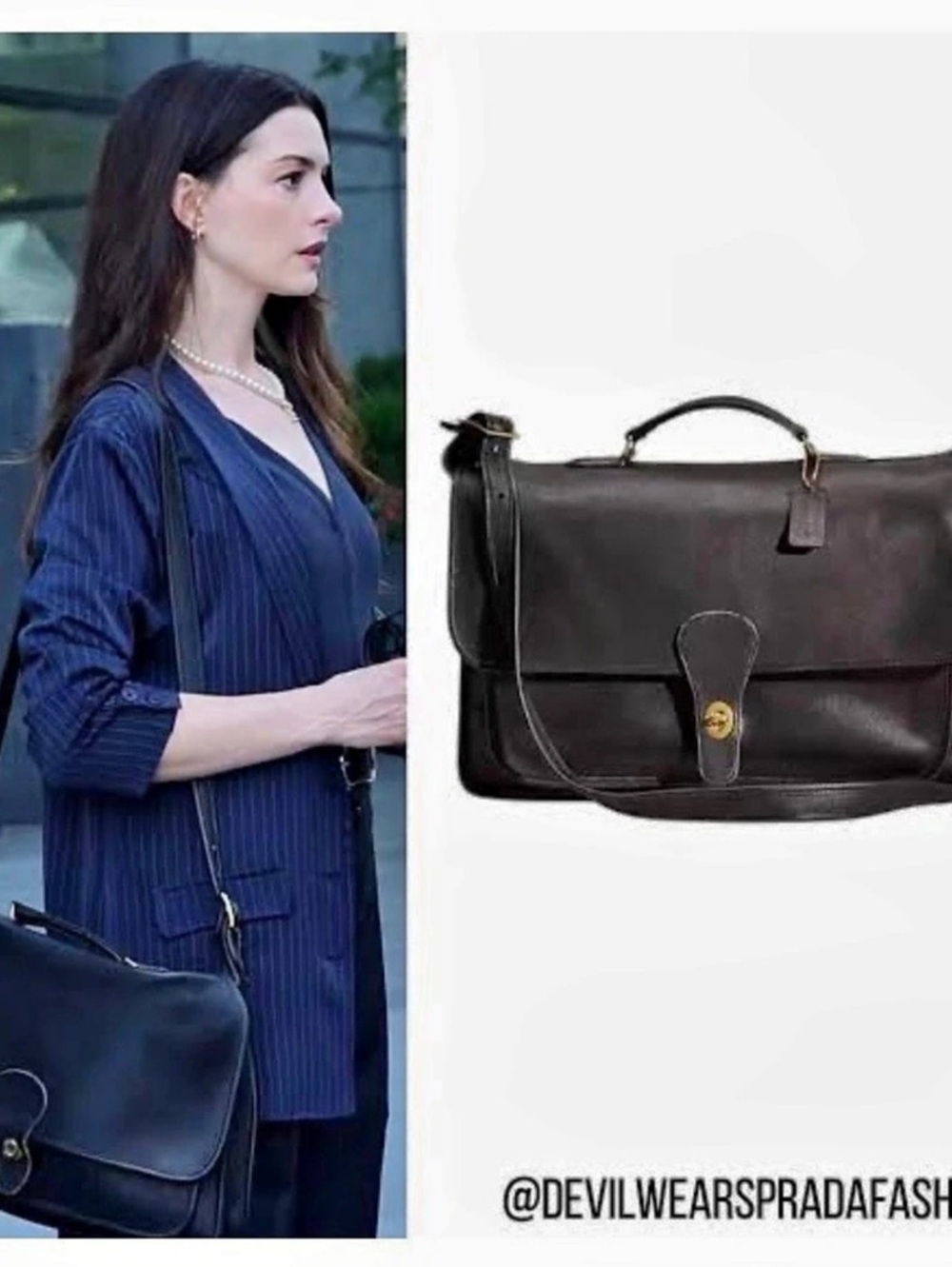 Coach Metropolitan Brief Leather Briefcase in Black